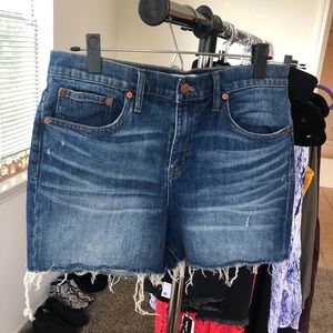 Madewell high rise denim shorts